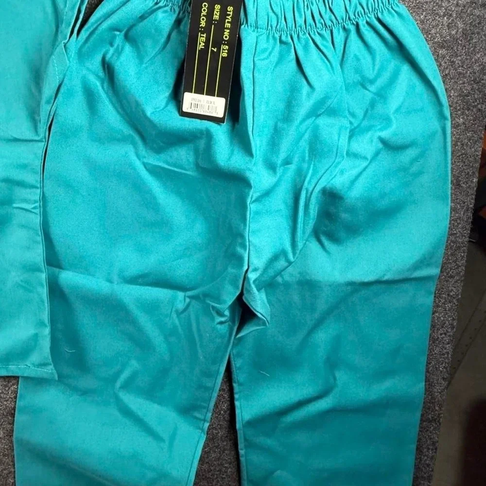 Kids Teal scrub set with pockets